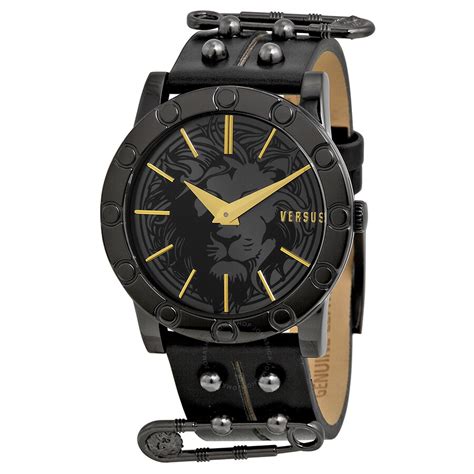 versus by versace miami sf7050014|Versus By Versace Miami Black Dial Black Leather Unisex.